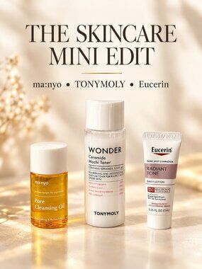 ma:nyo Cleansing Oil, TONYMOLY Mochi Toner & Eucerin SPF 30 Mini Set